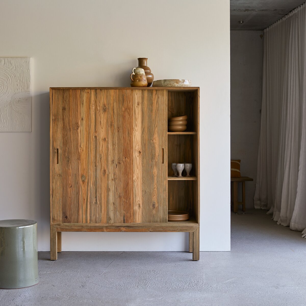 Elias - Credenza in teak massello riciclato 130 cm Elias - Credenza in teak massello riciclato 130 cm