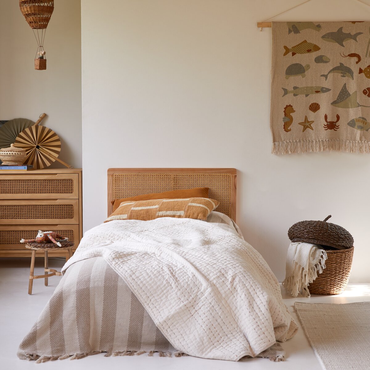 Adèle - Tête de lit en rotin cannée 90 cm Adèle - Tête de lit en rotin cannée 90 cm