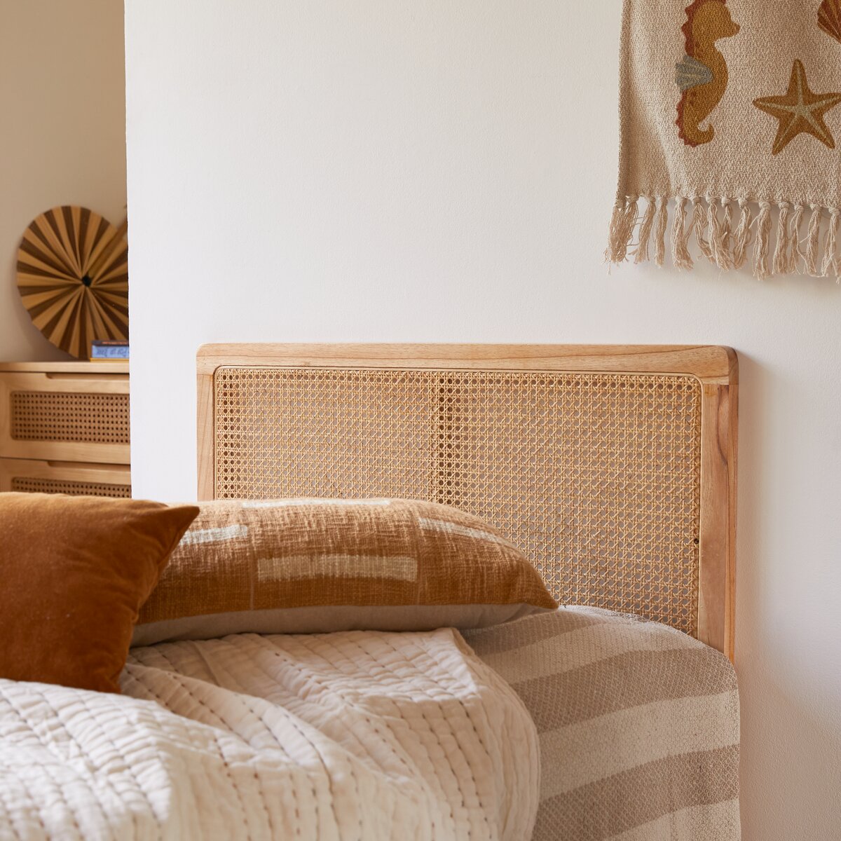 Tikamoon deals rattan headboard