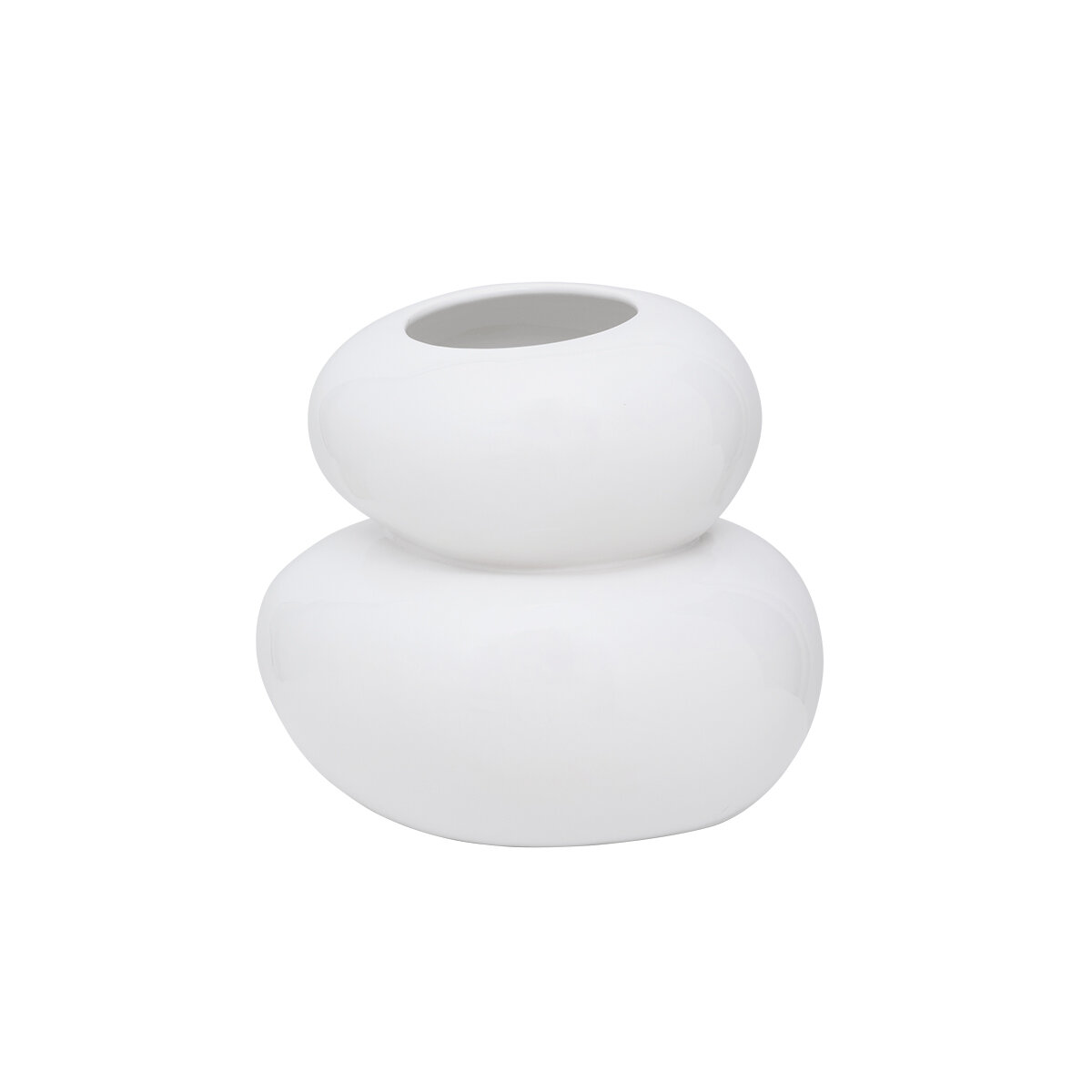 Pebbles - Vase aus Steingut white Pebbles - Vase aus Steingut white