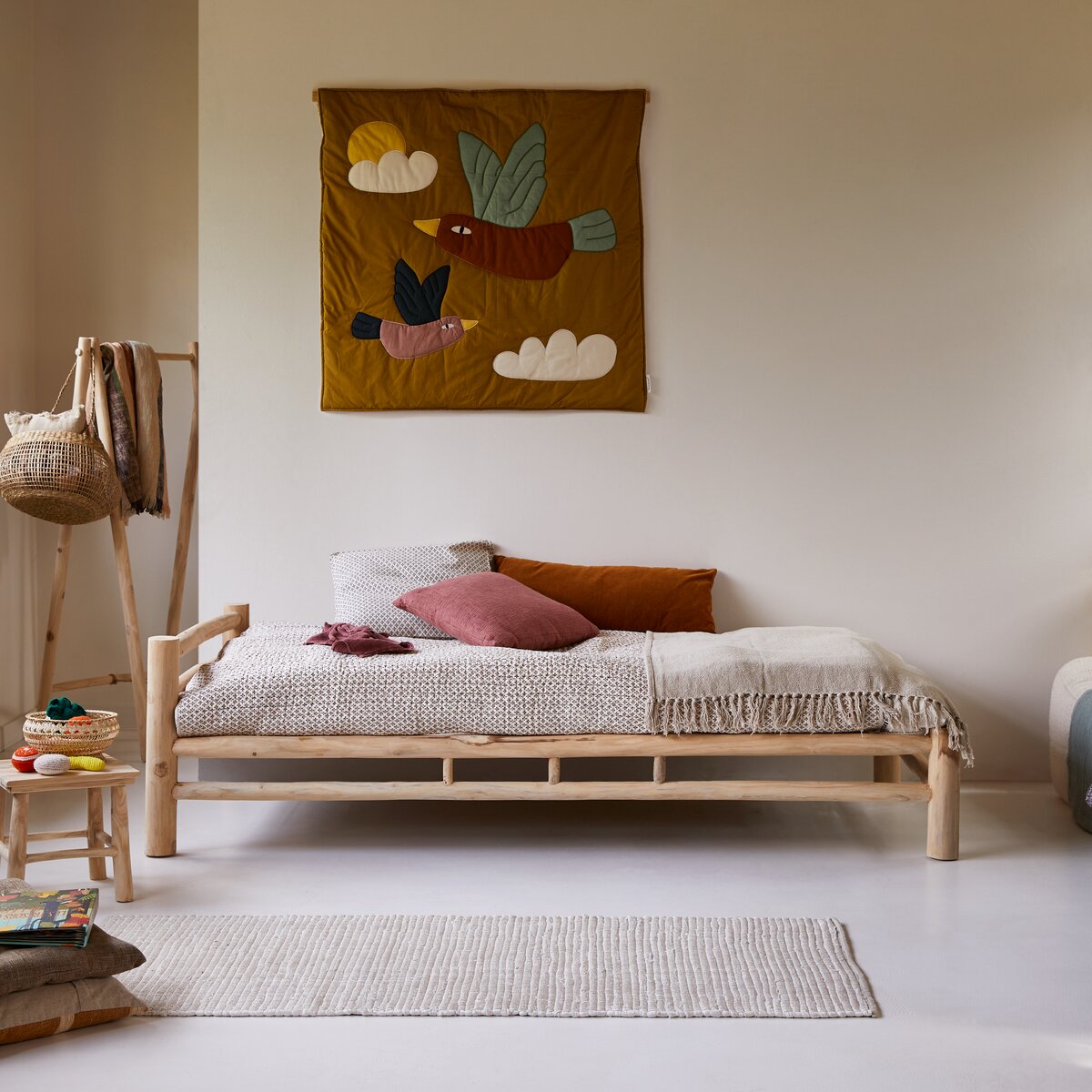 Cabecero infantil de teca de deriva de 120 cm - Mobiliario para el  dormitorio - Tikamoon