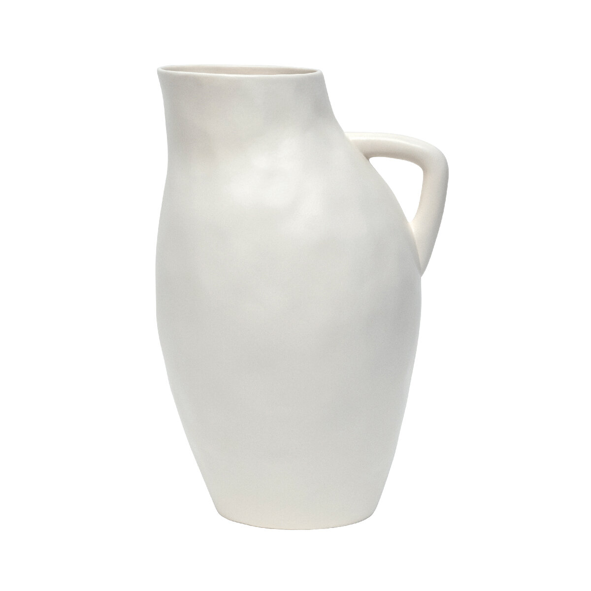 Vaso traforato in ceramica bianca mis. diam. 21×40