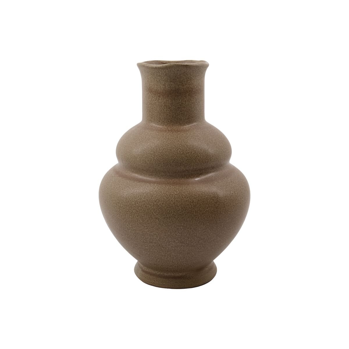 Liva - Stoneware vase, camel