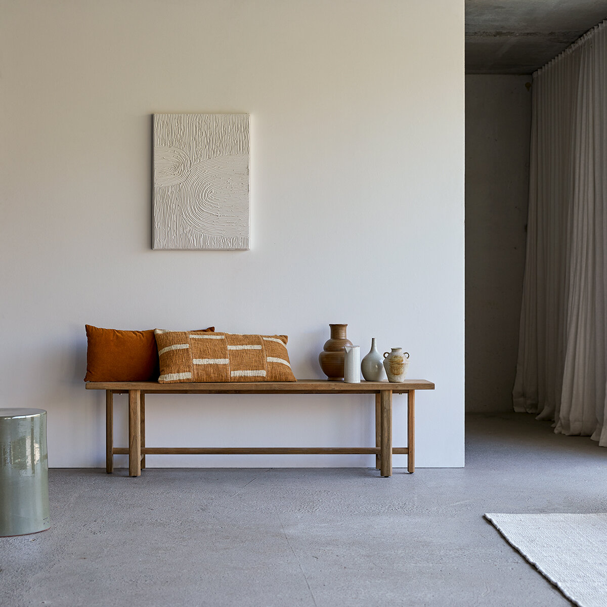 Liva - Vase aus Steingut, Camel Liva - Vase aus Steingut, Camel