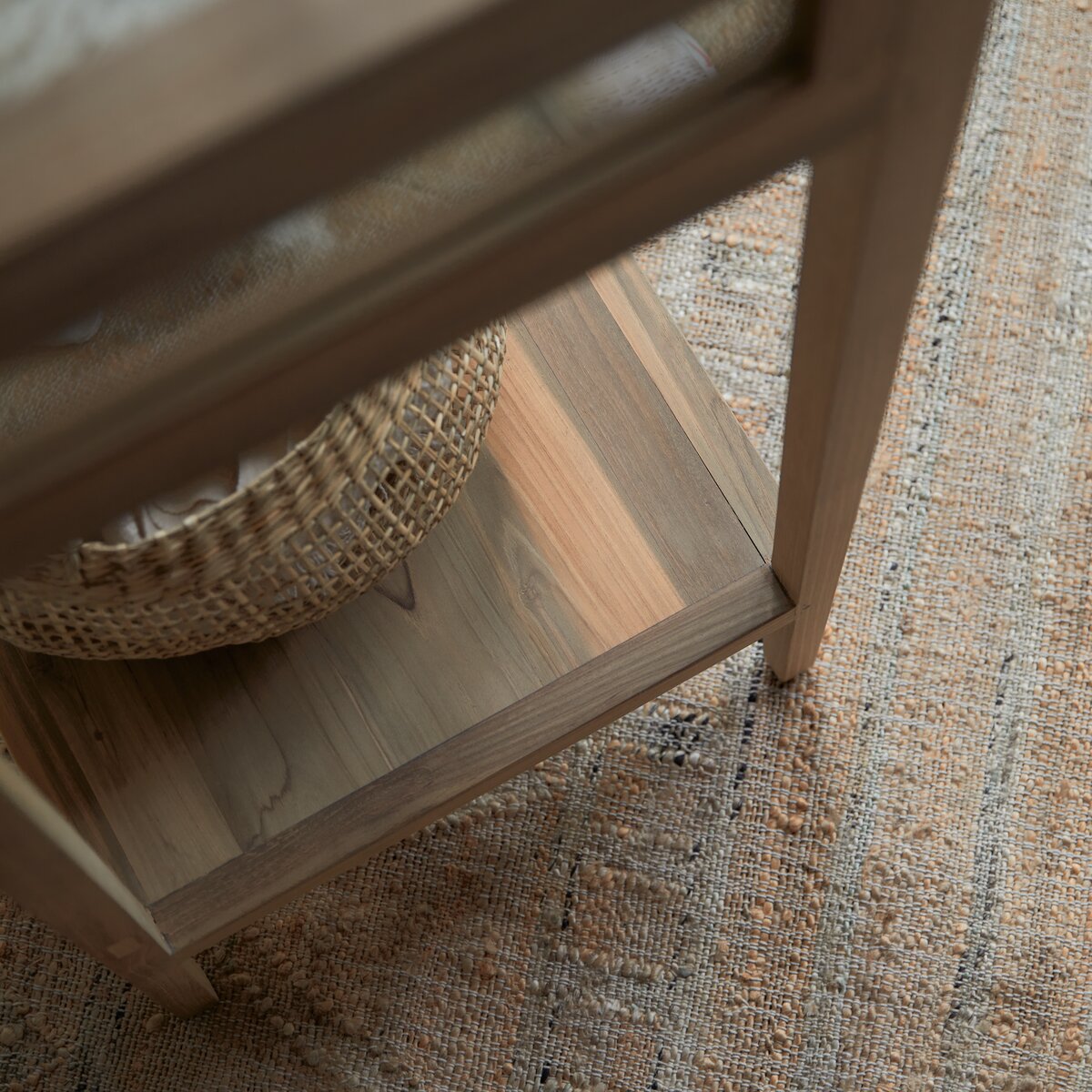 Inès - Glazed solid reclaimed teak console table Inès - Glazed solid reclaimed teak console table