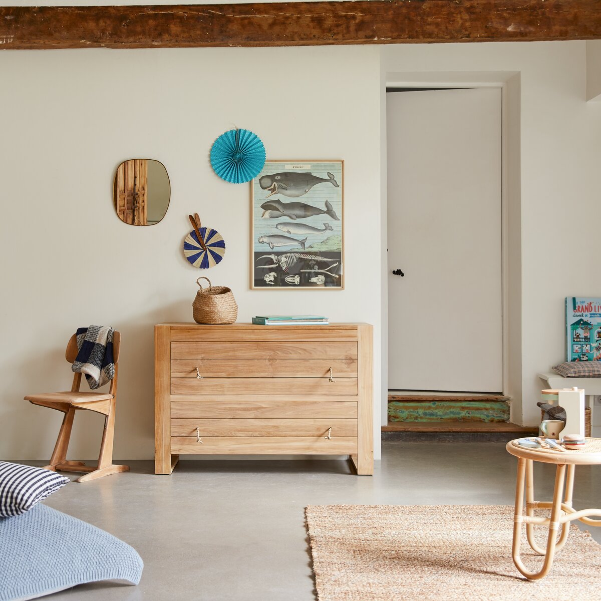 Minimalys - Kinder-Kommode aus massivem Teak Minimalys - Kinder-Kommode aus massivem Teak