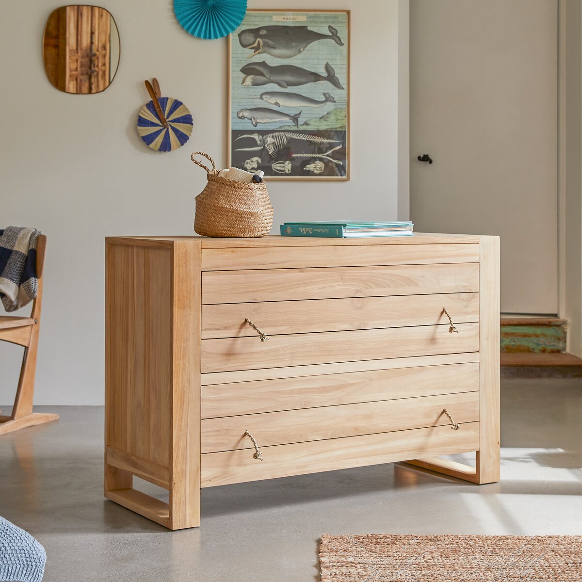 Minimalys - Kinder-Kommode aus massivem Teak Minimalys - Kinder-Kommode aus massivem Teak