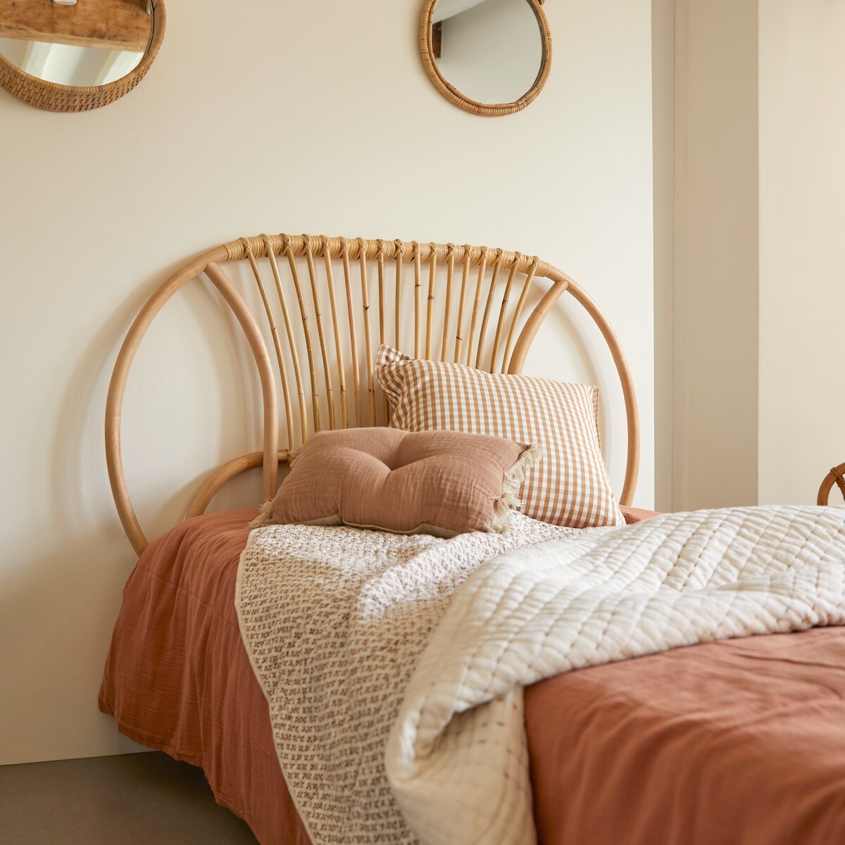 Leontie - Kinderbett-Kopfteil aus Rattan 120 cm Leontie - Kinderbett-Kopfteil aus Rattan 120 cm