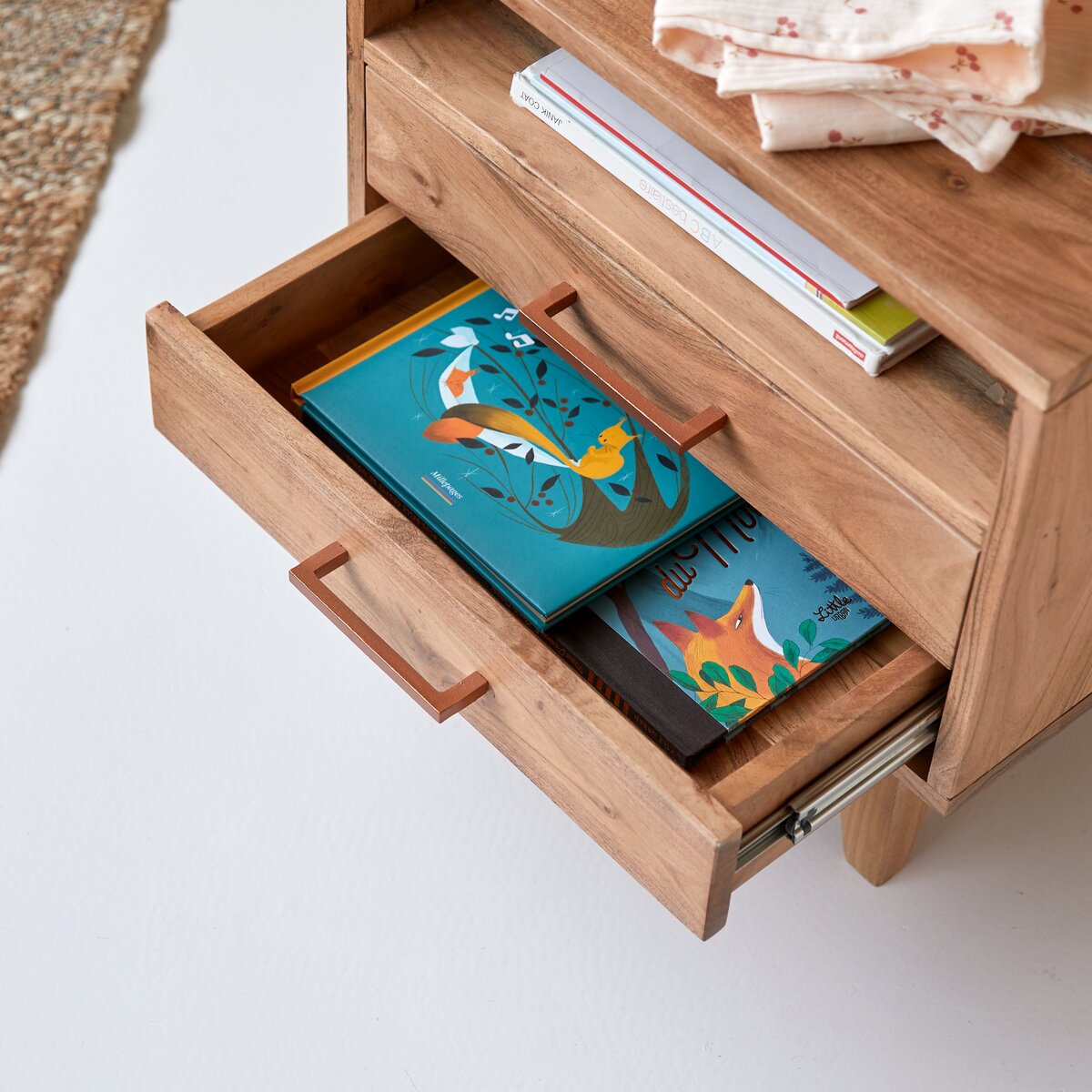 Cassettiera per bambini 5 cassetti in acacia - Mobili portaoggetti per il  soggiorno - Tikamoon