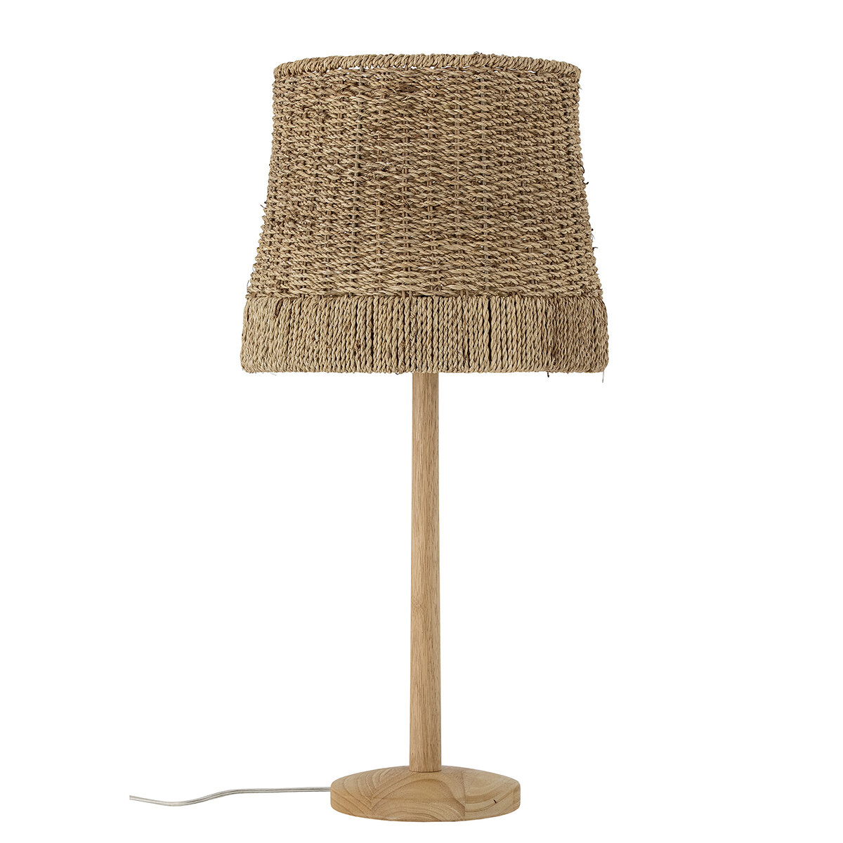 Lampe à pile en bois et rotin 12x12x28 cm : Le rotin dans la