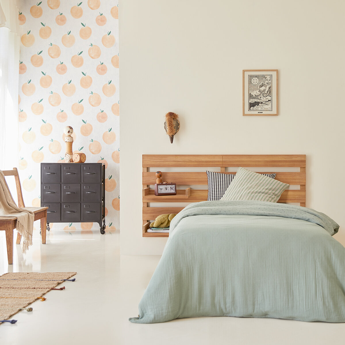Cabecero de teca de 135 cm - Mueble para el dormitorio - Tikamoon