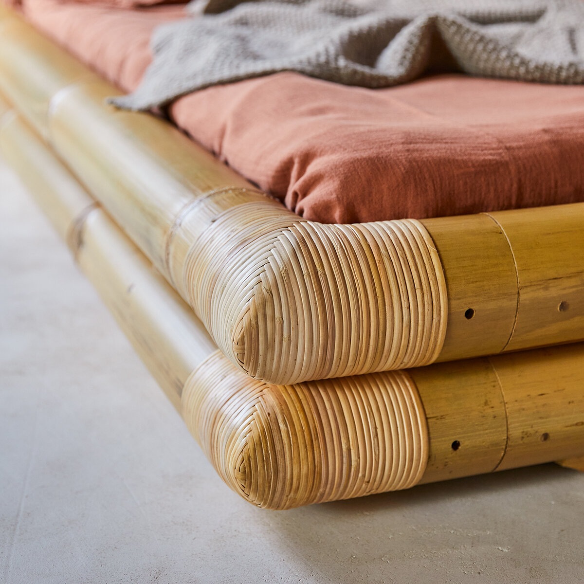Futón infantil cama de bambú 90x190 cm
