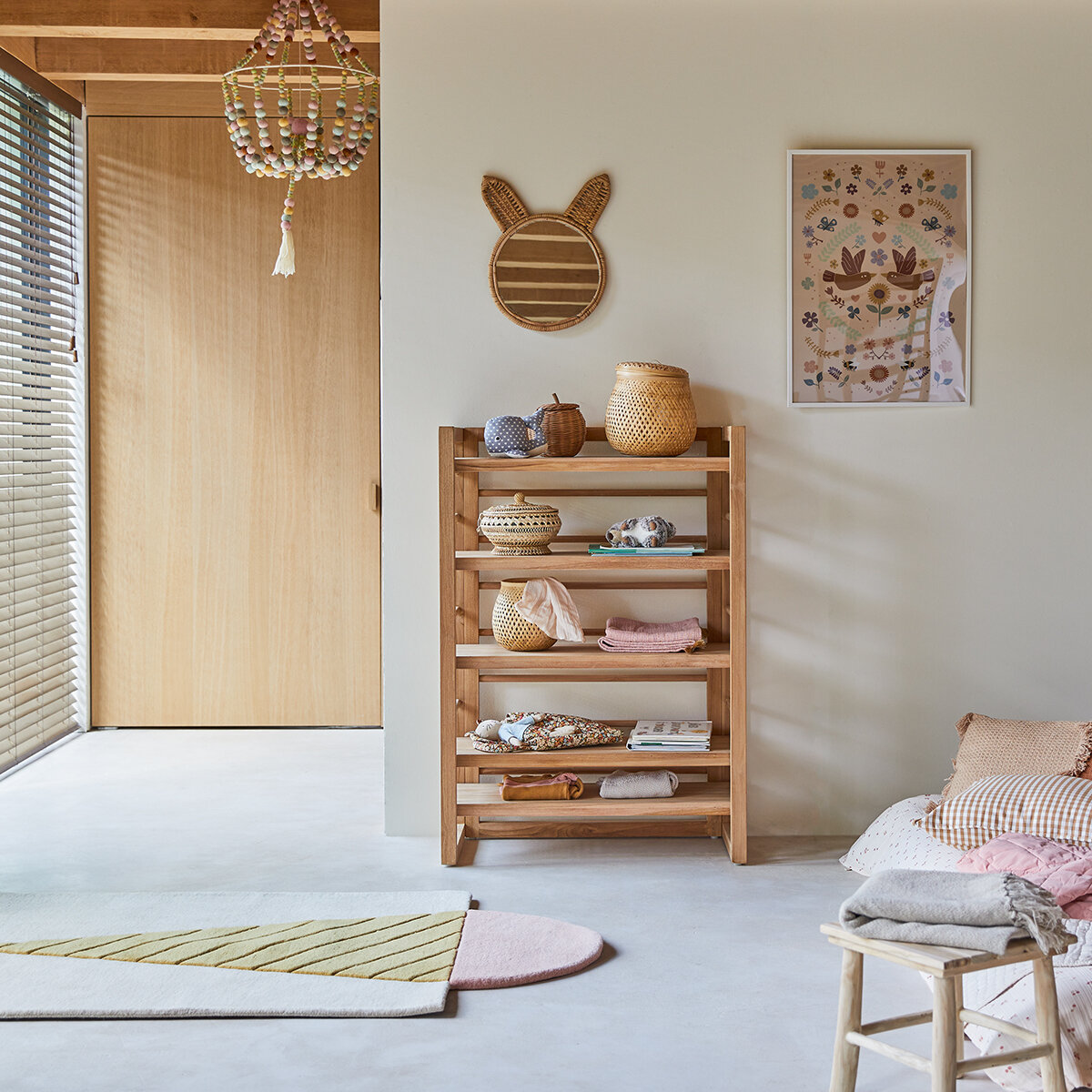 Bibliothèque tipi pour enfant en bois