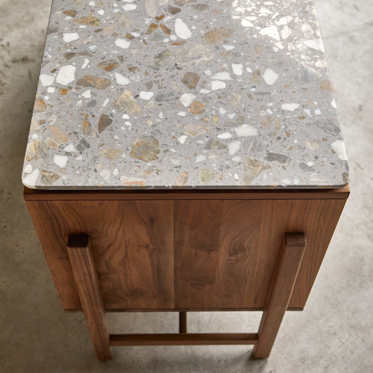 Table en métal et terrazzo premium brown 160 cm - Mobilier de séjour-  Tikamoon