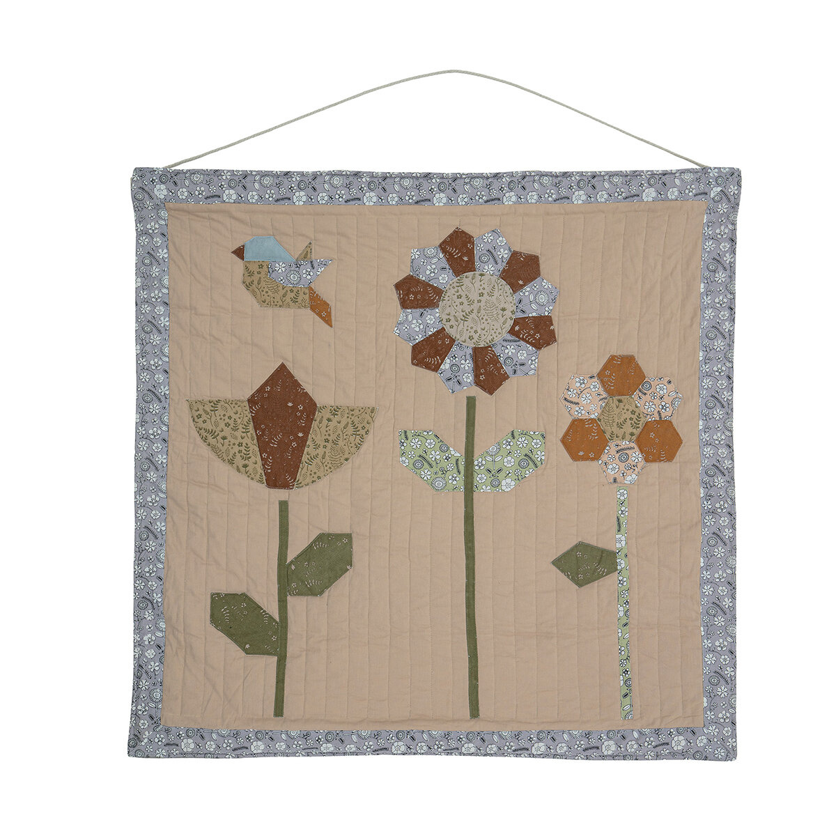 Tenture murale design en coton 145x190cm Forest Flowers - MiLOME