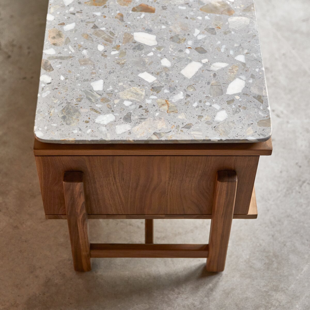 Table en métal et terrazzo premium brown 160 cm - Mobilier de séjour-  Tikamoon