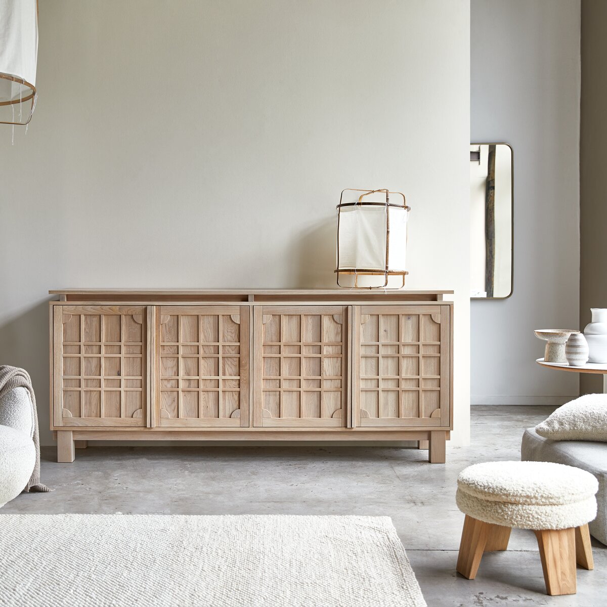 Bodi - Credenza in quercia massello 220 cm Bodi - Credenza in quercia massello 220 cm