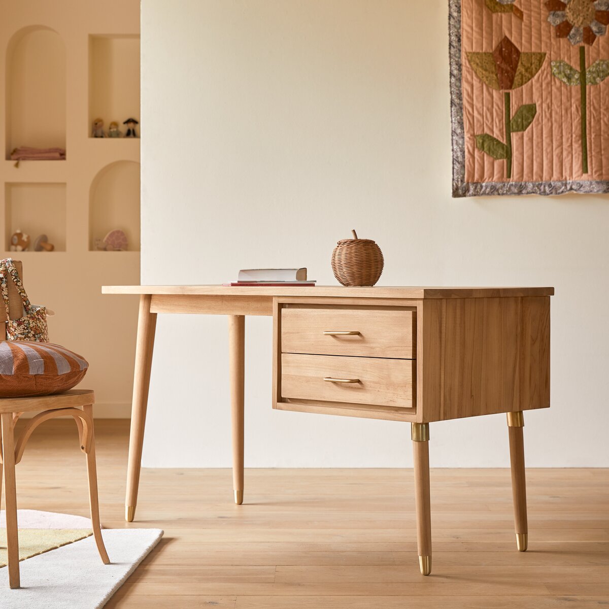 Mid century deals teak desk