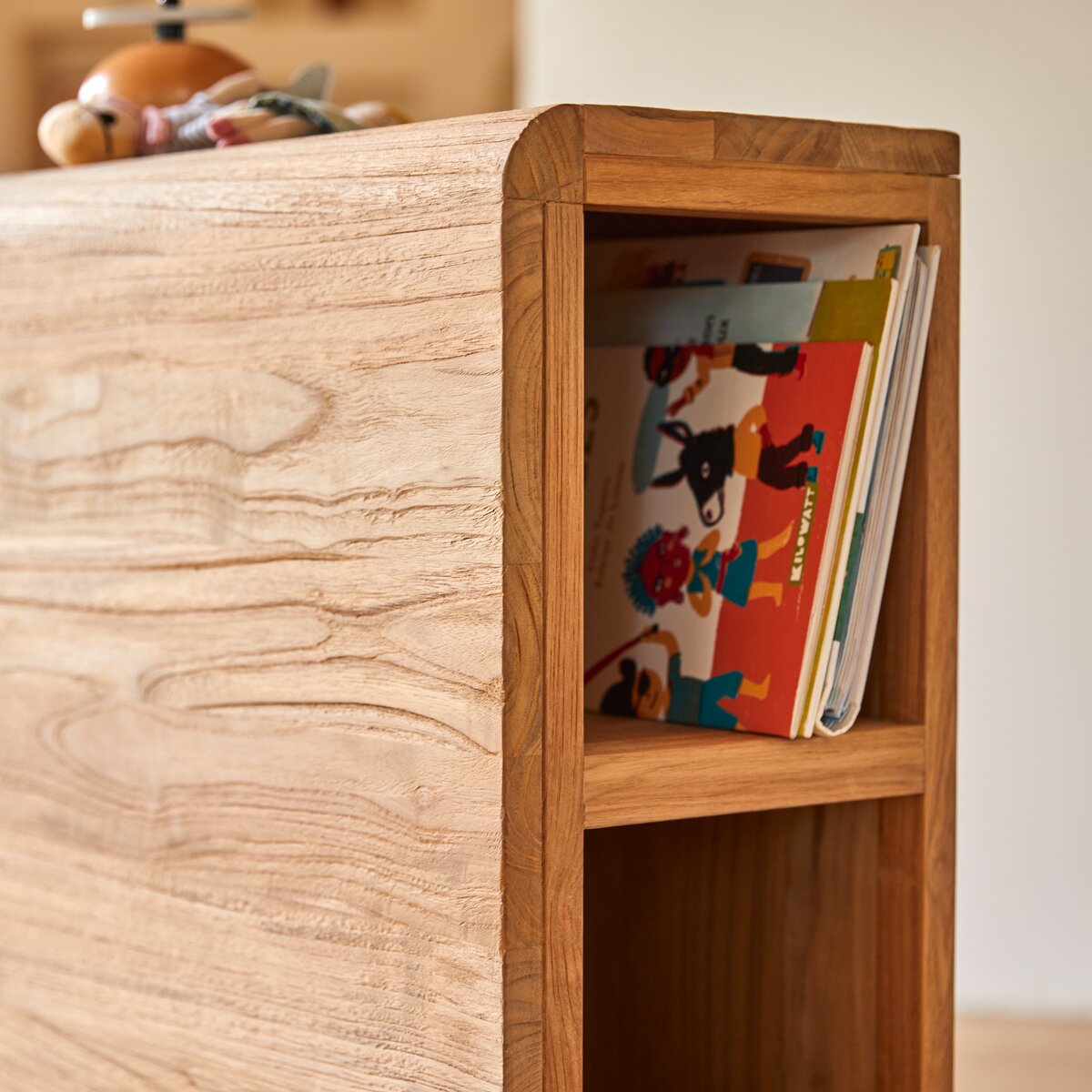 Bertie - Tête de lit enfant avec rangements en teck massif 120 cm Bertie - Tête de lit enfant avec rangements en teck massif 120 cm