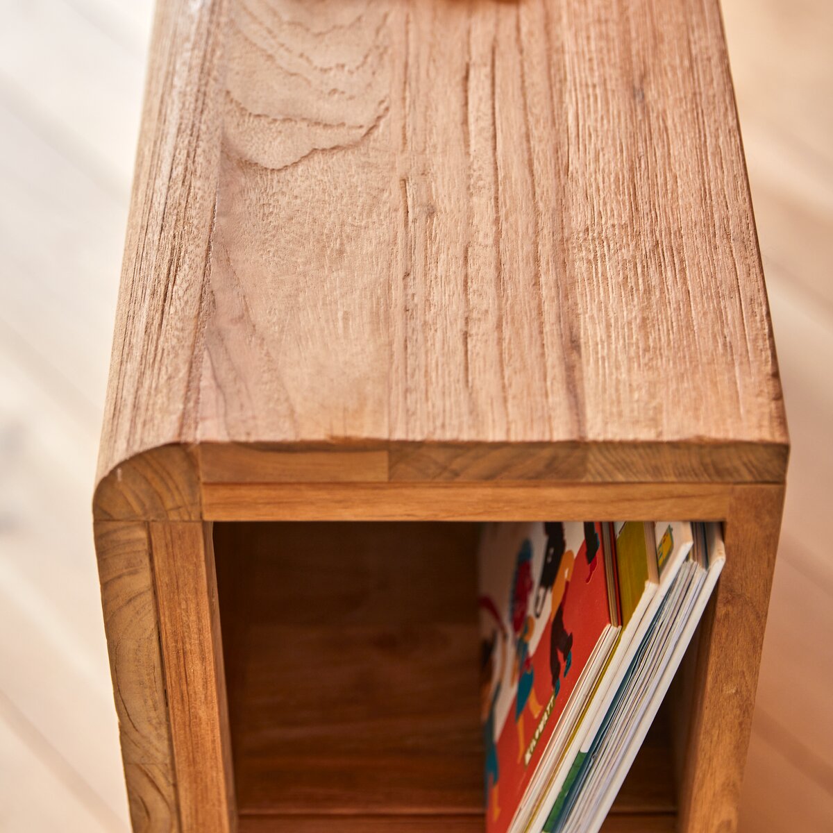 Bertie - Tête de lit enfant avec rangements en teck massif 120 cm Bertie - Tête de lit enfant avec rangements en teck massif 120 cm