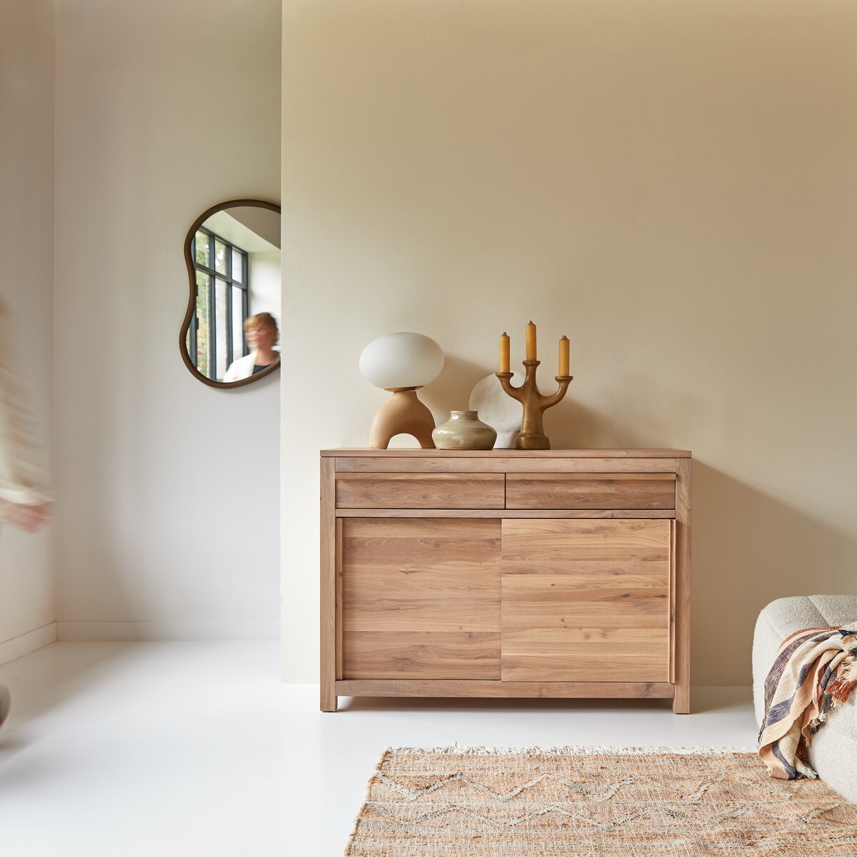 Credenza in quercia massello 120 cm Luce - Mobili portaoggetti per