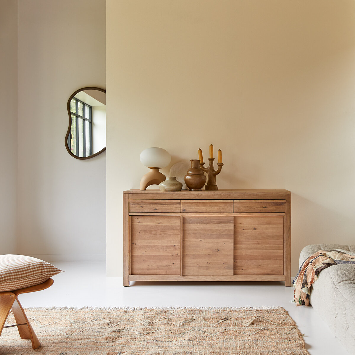 Credenza in quercia massello 150 cm Luce - Mobili portaoggetti per la sala  da pranzo - Tikamoon