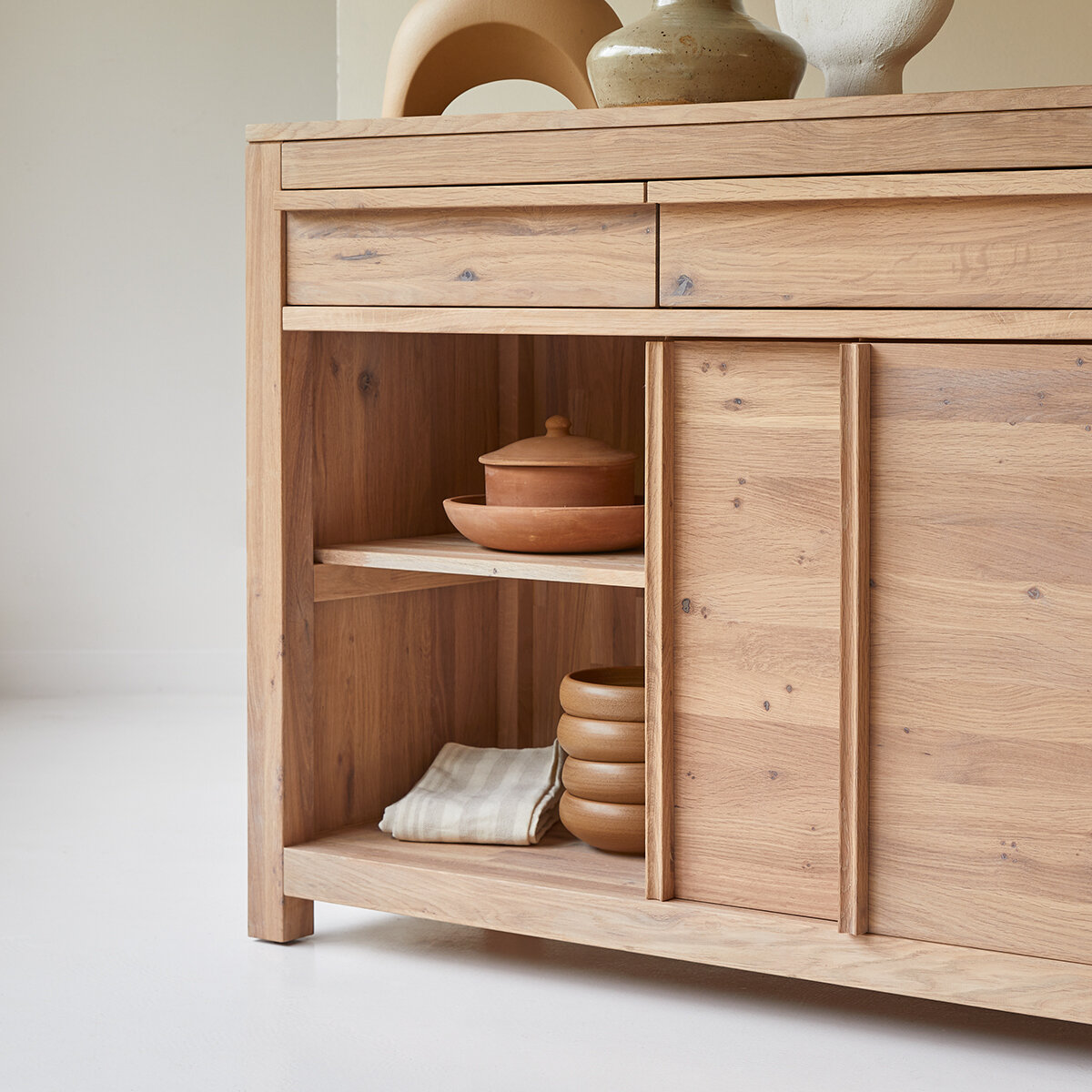 Credenza in quercia massello 120 cm Luce - Mobili portaoggetti per la sala  da pranzo - Tikamoon