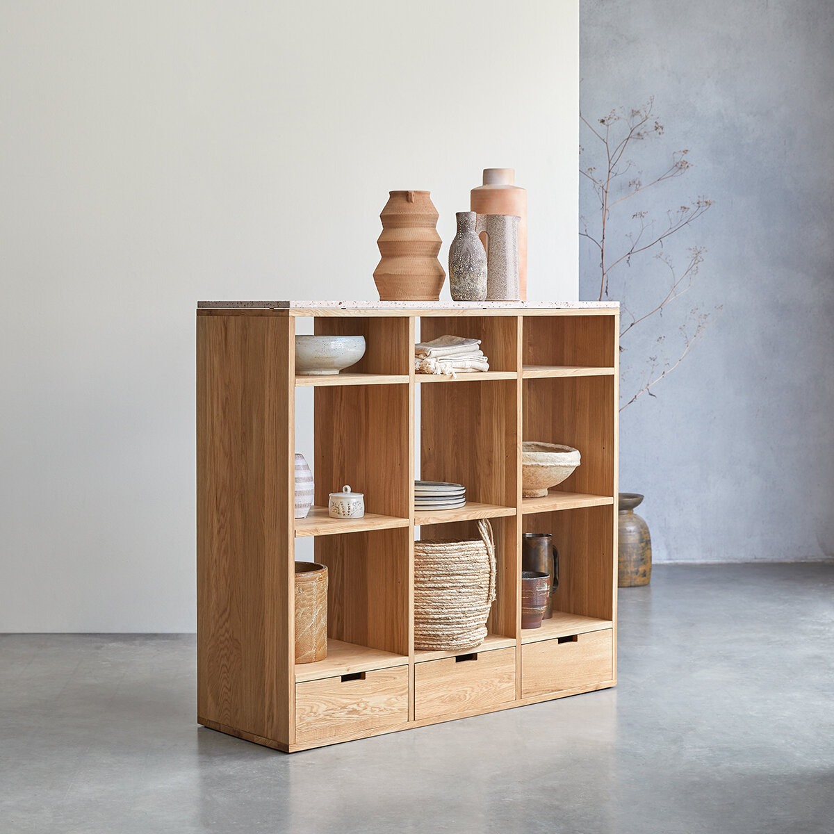 Libreria terrazzo premium in teak 110 - Mobili portaoggetti per il  soggiorno - Tikamoon