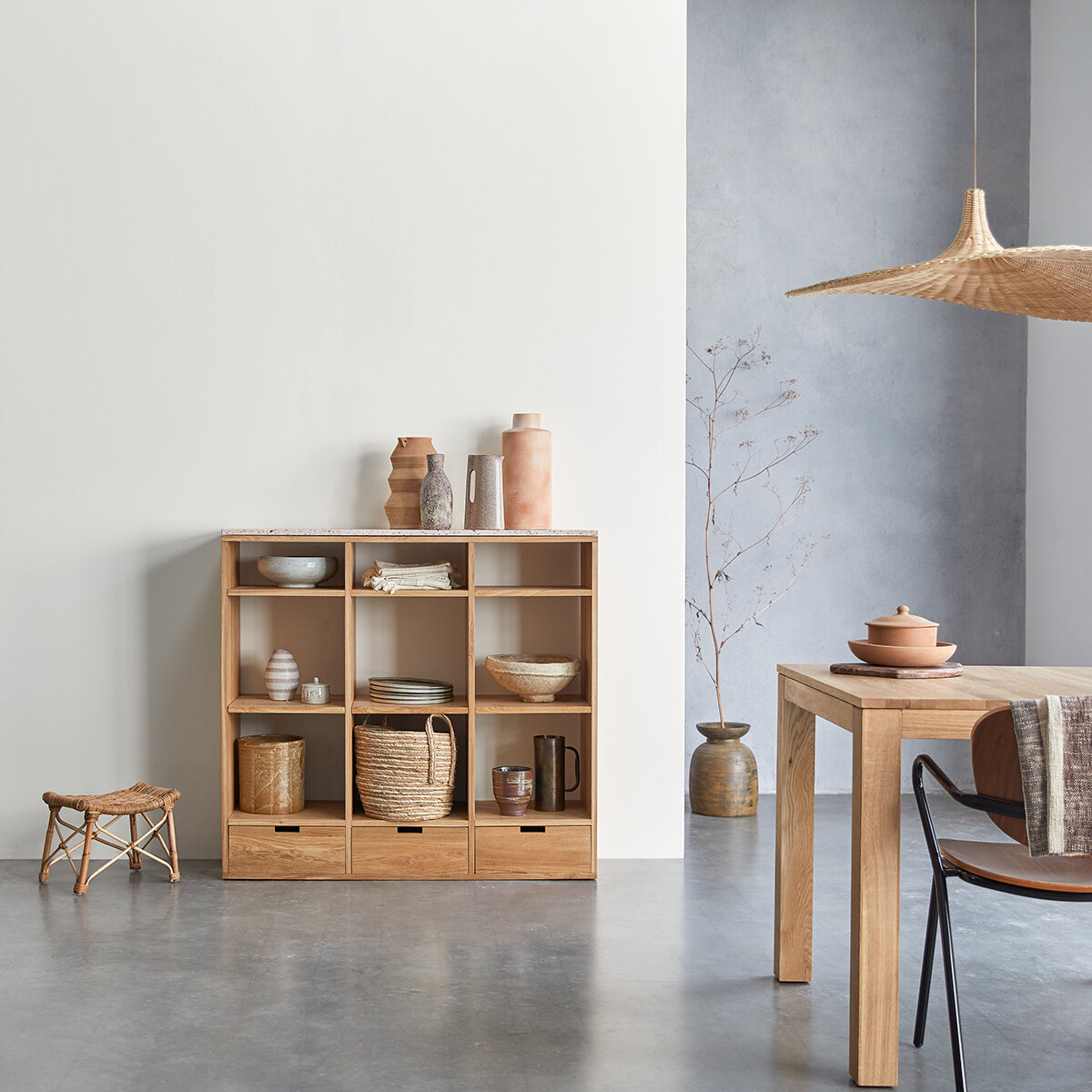 Miho - Console en chêne massif et terrazzo premium Pink Miho - Console en chêne massif et terrazzo premium Pink