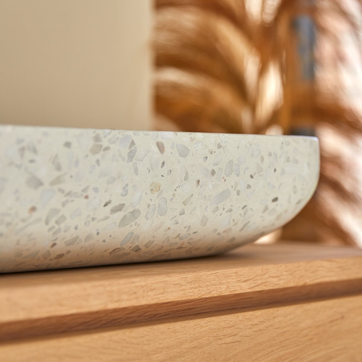 Cilas - Rechteckiges Waschbecken aus Premium-Terrazzo Moon Cilas - Rechteckiges Waschbecken aus Premium-Terrazzo Moon