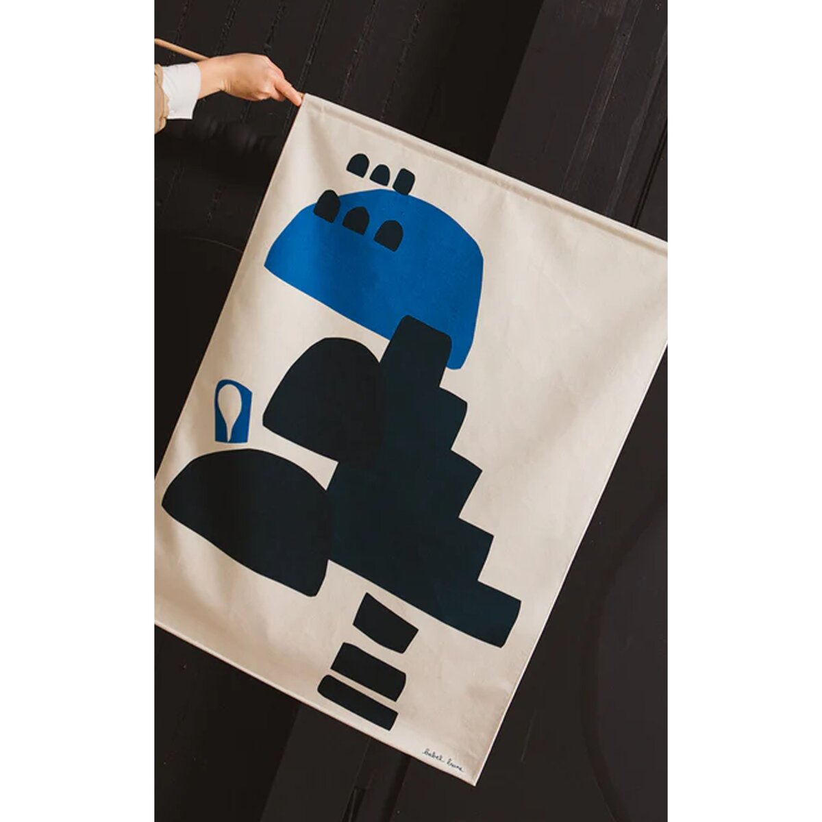 Babylone Casbah - Tenture française 65x90 cm, Blue Casbah Babylone Casbah - Tenture française 65x90 cm, Blue Casbah