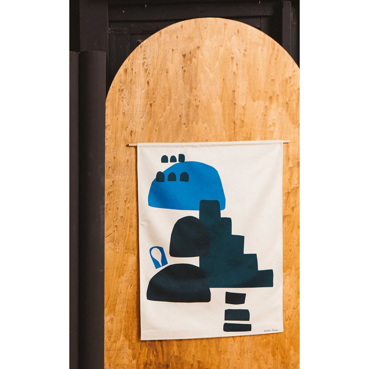Babylone Casbah - Tenture française 65x90 cm, Blue Casbah Babylone Casbah - Tenture française 65x90 cm, Blue Casbah