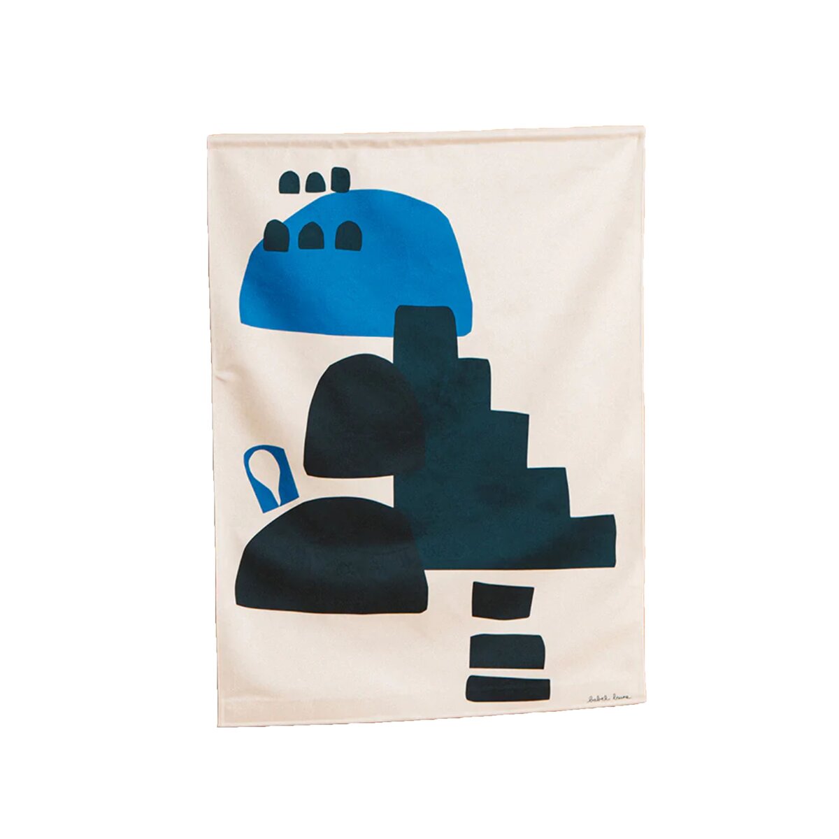 Babylone Casbah - Tenture française 65x90 cm, Blue Casbah Babylone Casbah - Tenture française 65x90 cm, Blue Casbah
