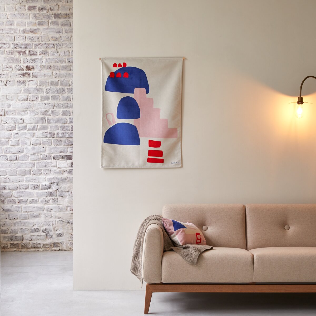 Babylone Casbah - Tenture française 65x90 cm, Pink Casbah Babylone Casbah - Tenture française 65x90 cm, Pink Casbah