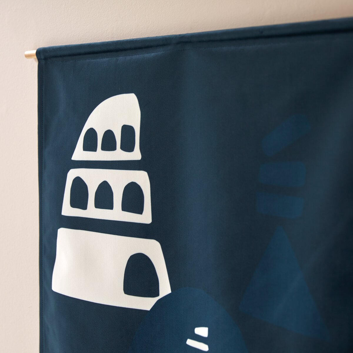 Babylone Tour - Telo da parete francese 65 x 90 cm, Blue Tour Babylone Tour - Telo da parete francese 65 x 90 cm, Blue Tour