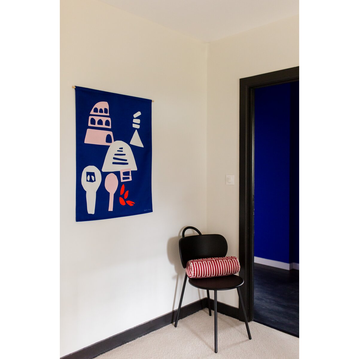 Babylone Tour - Tenture française 65x90 cm, Pink Tour Babylone Tour - Tenture française 65x90 cm, Pink Tour