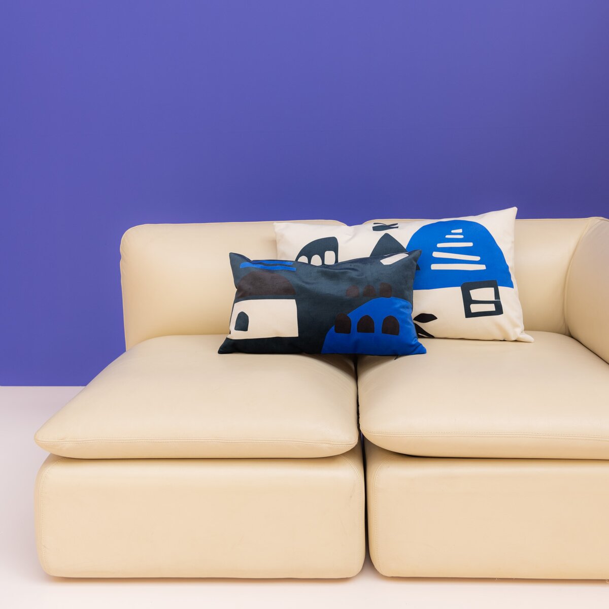 Babylone - Coussin français 50x30 cm, Blue Babylone - Coussin français 50x30 cm, Blue