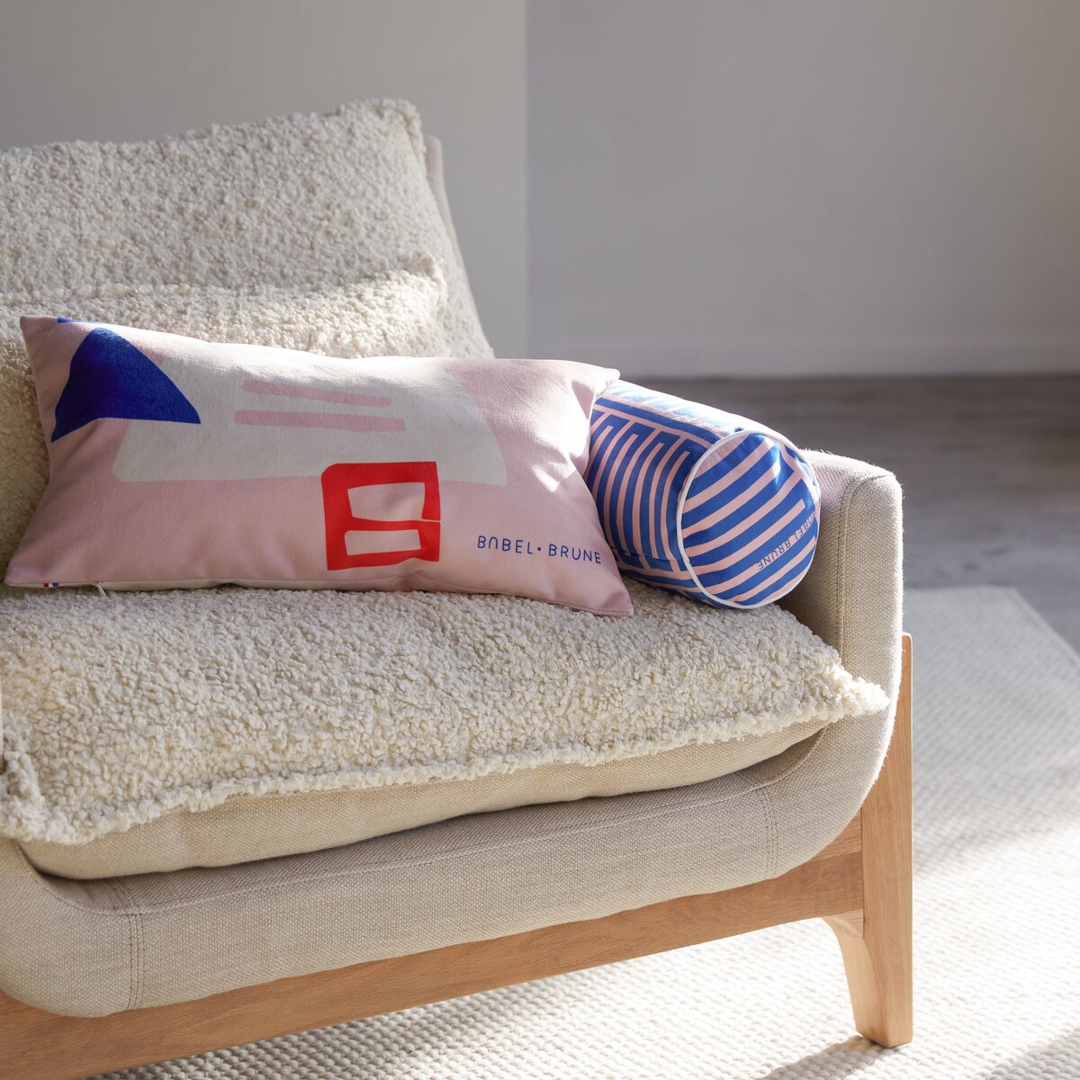 Cuscino in scamosciato 50 x 30 cm rosa - Articoli tessili decorativi -  Tikamoon