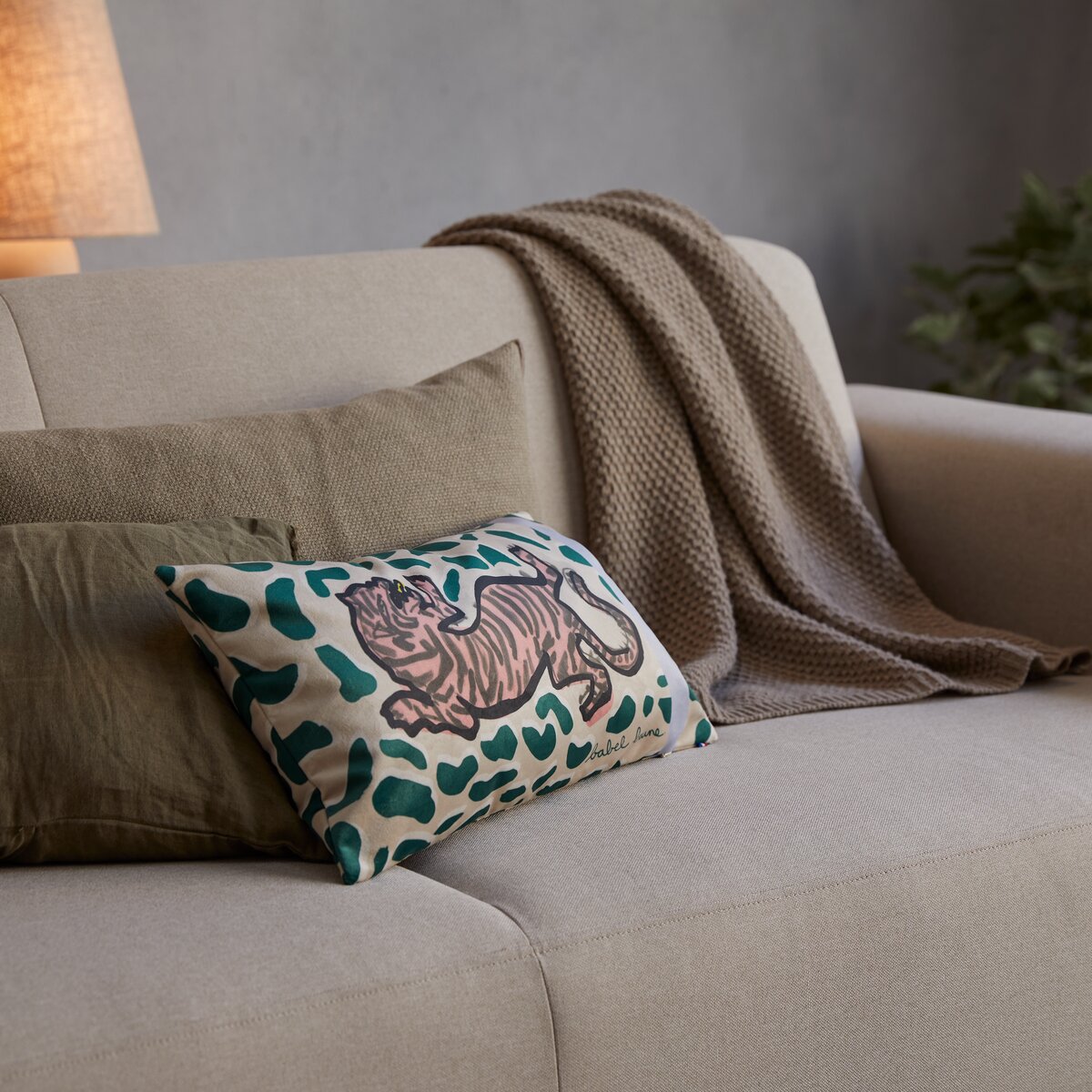 Féline - Coussin français 50x30 cm Féline - Coussin français 50x30 cm