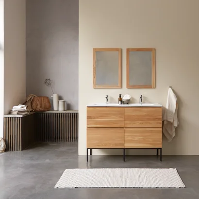 Arredo in quercia con lavabo 120 cm Easy - Arredo bagno - Tikamoon