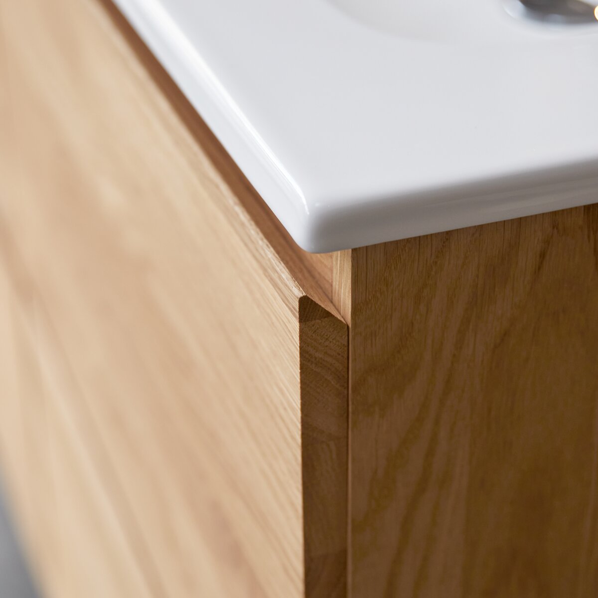 Nova - Mueble de baño de roble macizo y cerámica 120 cm Nova - Mueble de baño de roble macizo y cerámica 120 cm
