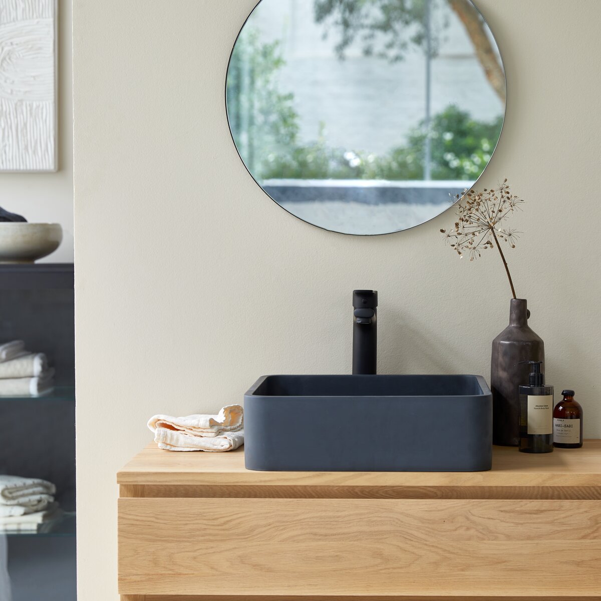 Thaïs - Lavabo quadrato in terrazzo black Thaïs - Lavabo quadrato in terrazzo black