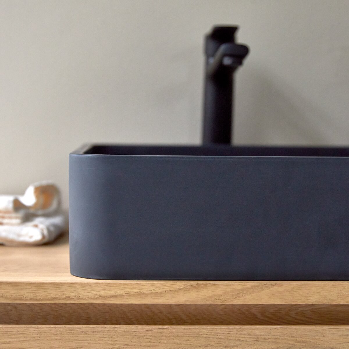 Thaïs - Lavabo quadrato in terrazzo black Thaïs - Lavabo quadrato in terrazzo black