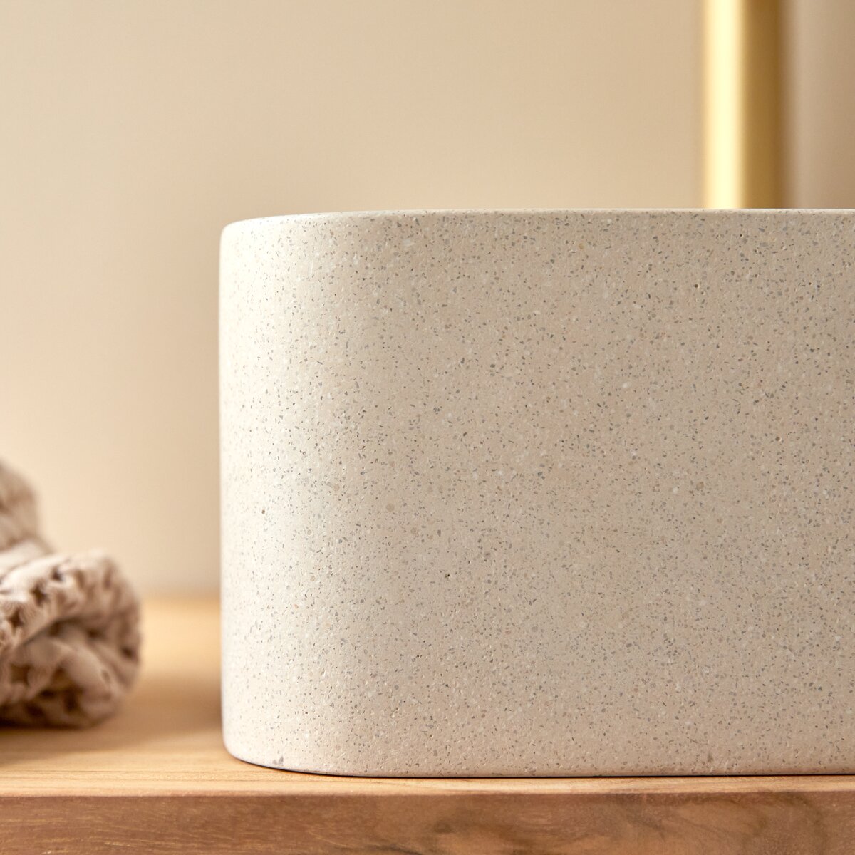 Thaïs - Vasque carrée en terrazzo cream Thaïs - Vasque carrée en terrazzo cream