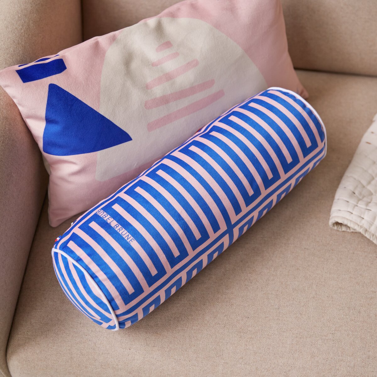 Elios - Coussin traversin français 40x15 cm, blue Elios - Coussin traversin français 40x15 cm, blue