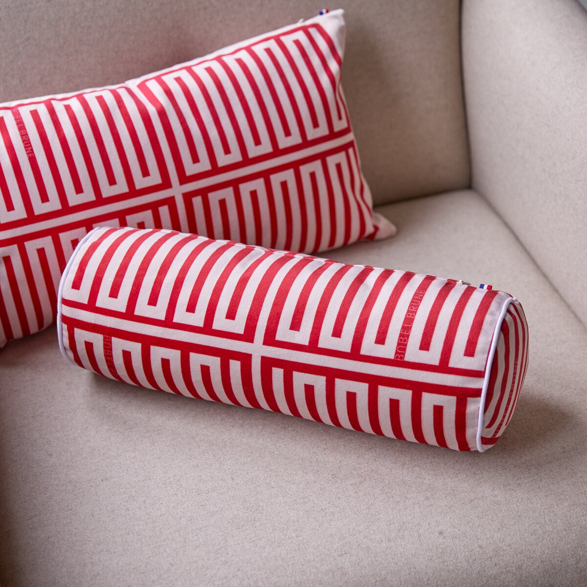 Elios - Cuscino traversino alla francese 40x15 cm, red Elios - Cuscino traversino alla francese 40x15 cm, red