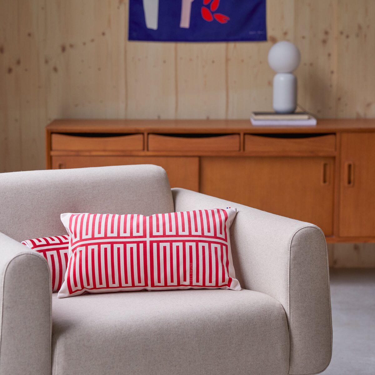 Elios - Coussin français 50x30 cm, Red Elios - Coussin français 50x30 cm, Red