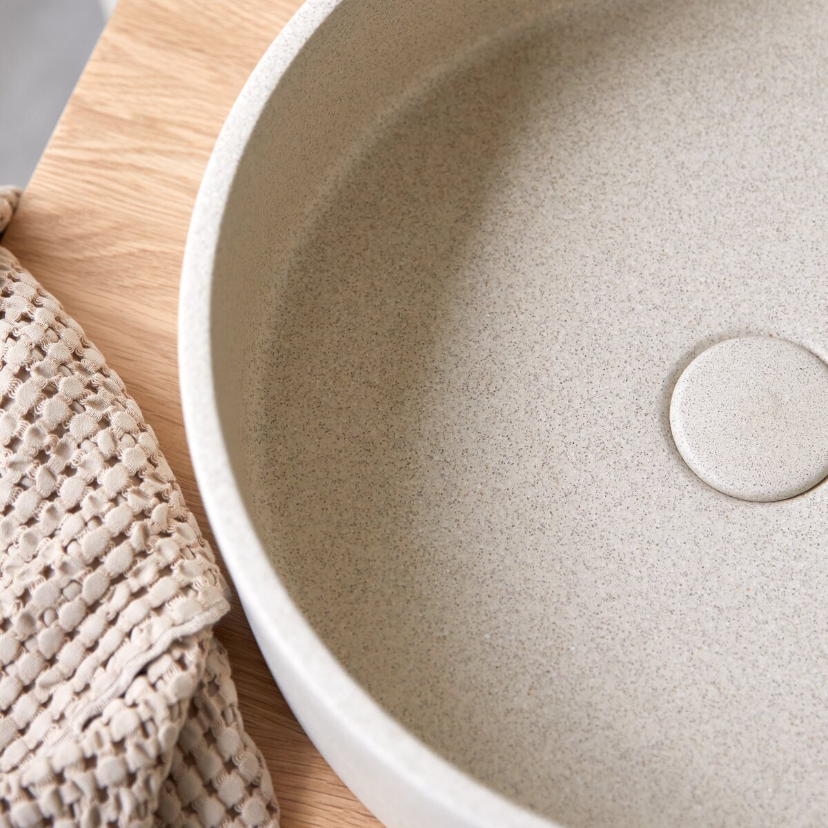 Gina - Vasque ronde en terrazzo cream Gina - Vasque ronde en terrazzo cream
