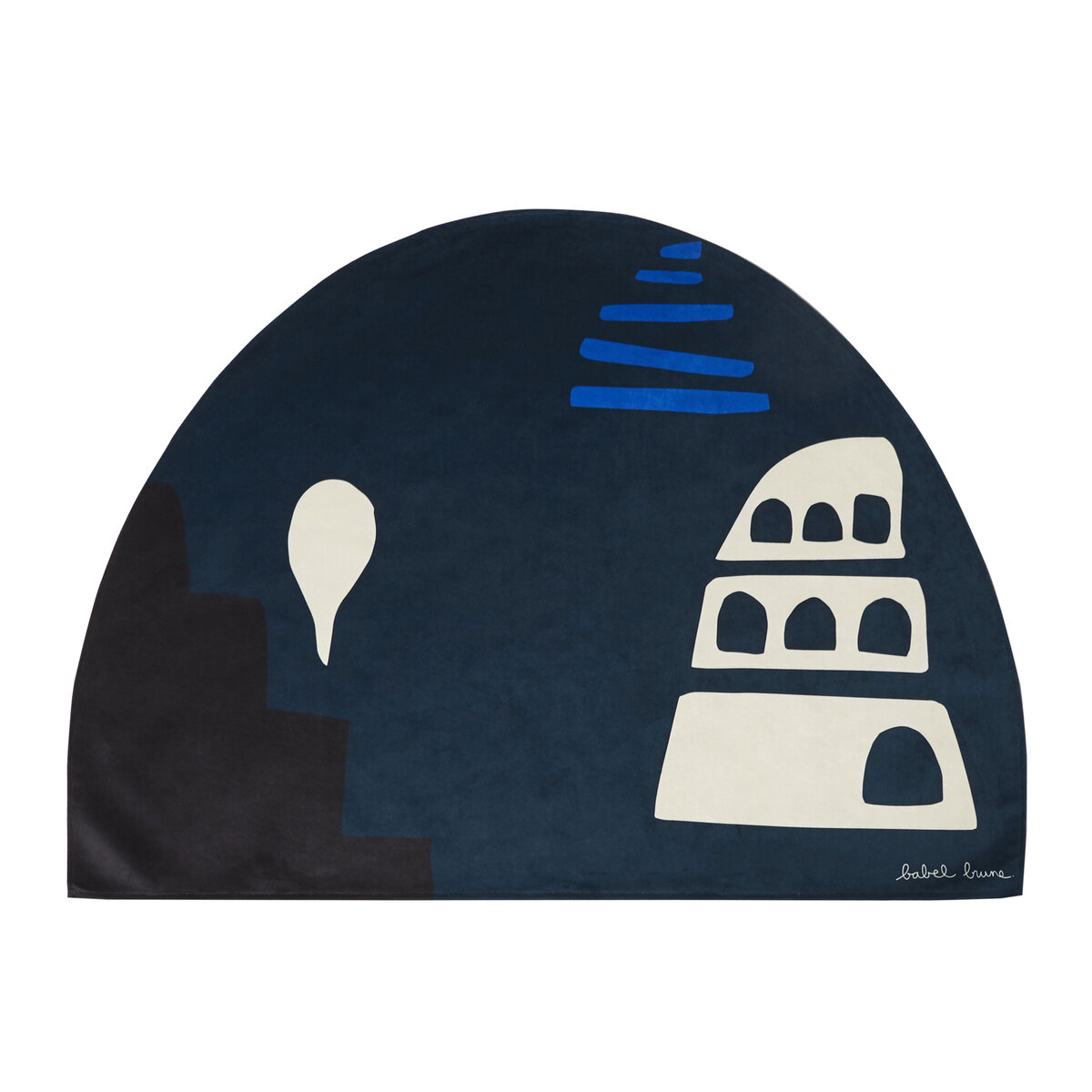 Babylone Tour - Telo testiera francese 90 x 70 cm, Blue Babylone Tour - Telo testiera francese 90 x 70 cm, Blue