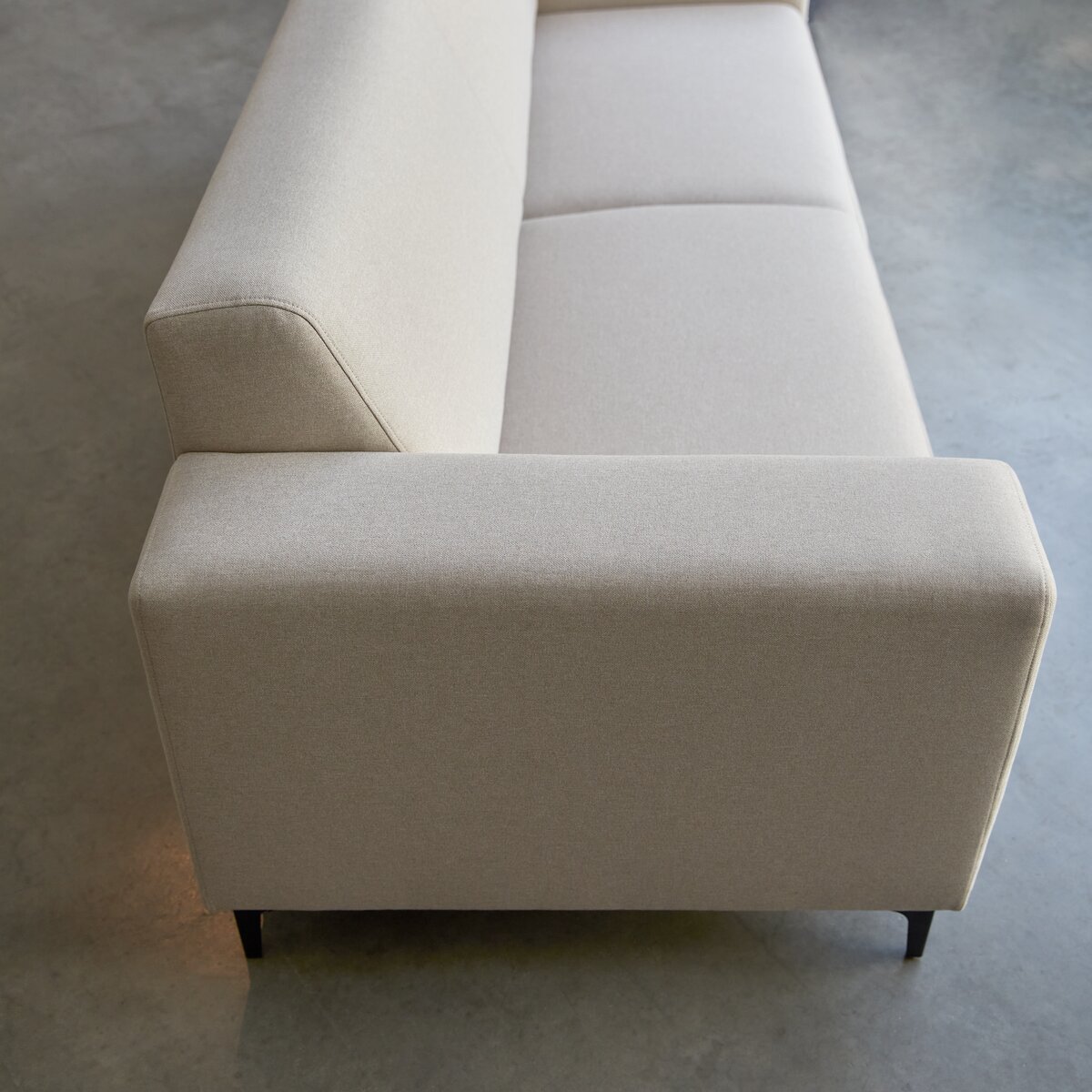 Lars - 3-Sitzer-Sofa mit ecrufarbenem Stoffbezug Lars - 3-Sitzer-Sofa mit ecrufarbenem Stoffbezug